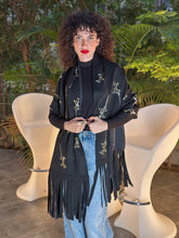 Florina Embroidery Scarf _ Black